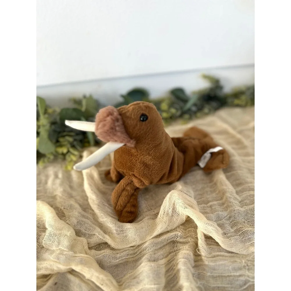 1996‎ Lenny Walrus by Ganz Floppies floppy bean bag plush vintage toy